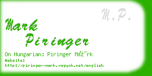 mark piringer business card